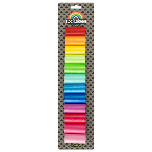 DUVO+ Hundekotbeutel Rainbow 12x15st - 32x19cm mehrfarbig